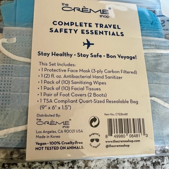 3 Sets of The Creme Shop TSA Compliant Travel Safety Essentials Kit - NEW - Picture 3 of 3